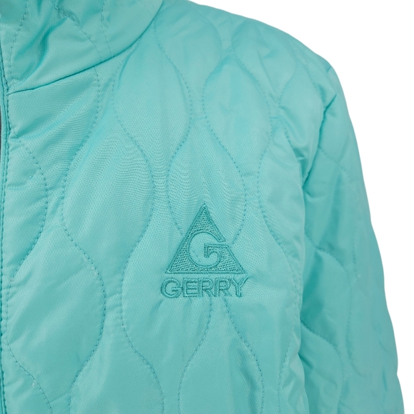 Gerry Quilted Puffer Jacket Blue Long Sleeve Full Zip Lightweight Coat XL - Picture 3 of 10